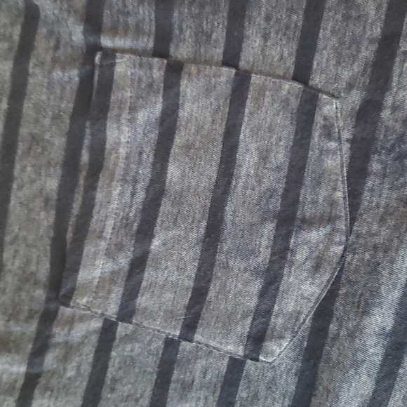 Lucky Brand Venice Burnout, Black/Grey Striped, M, w/pocket - Picture 11 of 14